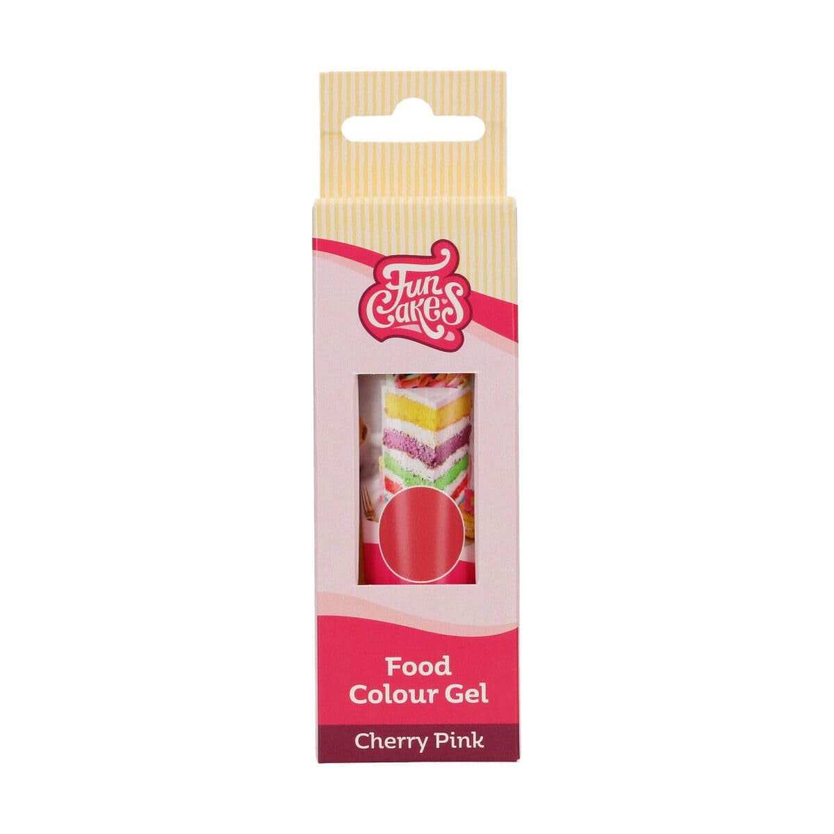 Funcakes Cherry Pink Gel-Lebensmittelfarbe: Hochkonzentrierte Lebensmittelfarbe für Teig, Creme, Fondant, Marzipan, Gebäck, einfache Dosierung, einzelne Tropfen für lebendige Farben, Halal, 30 g