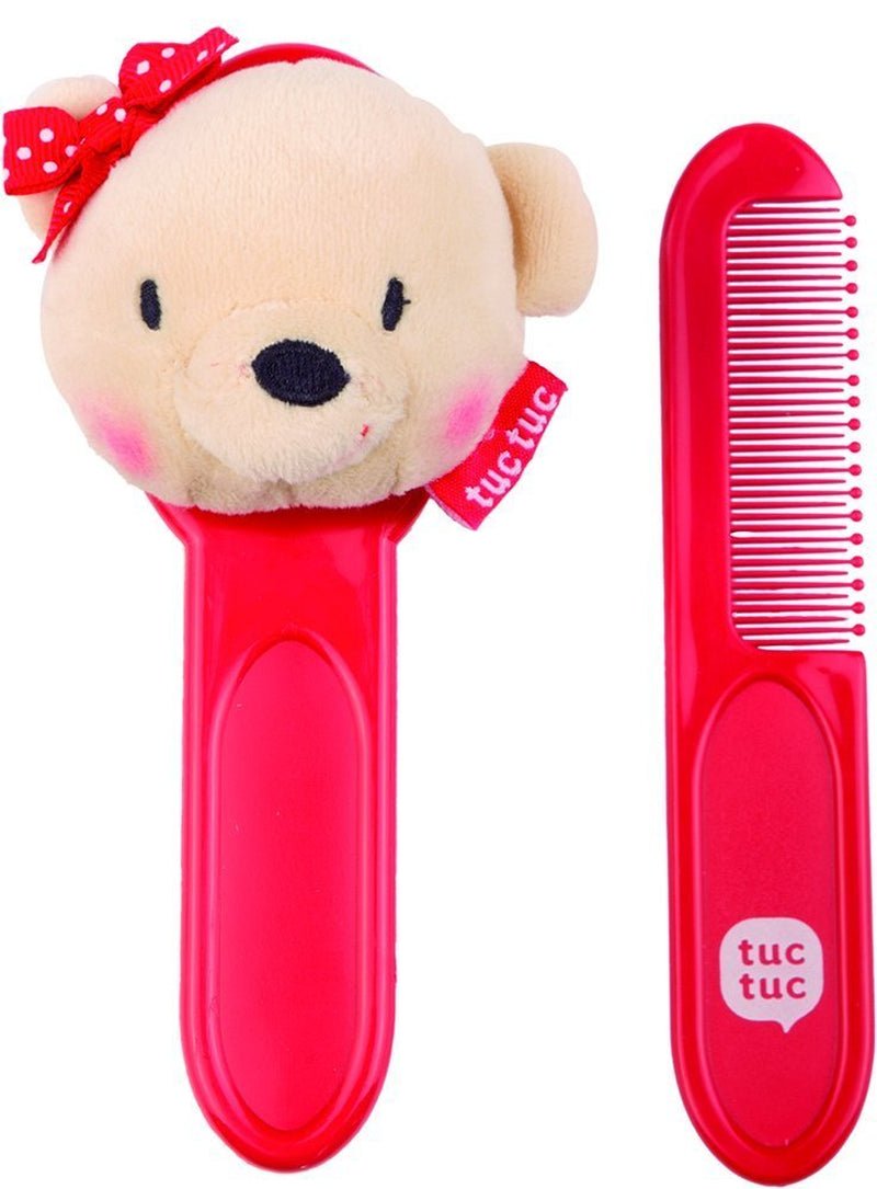 6525 Bürste+Kamm für Mädchen Life In The Air, rot Kinder - Bad und Hautpflege Naty Shop Standardtitel