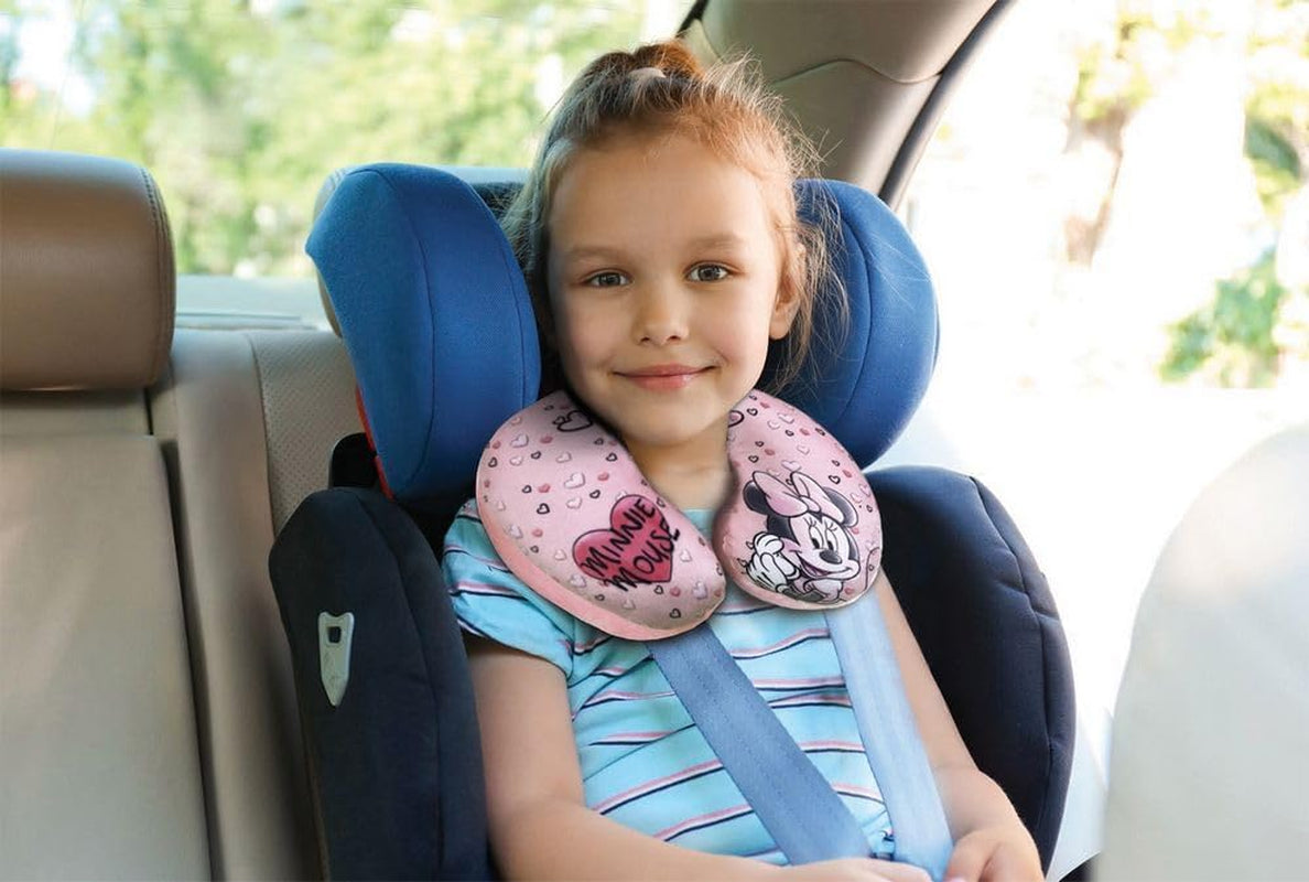 Tataway in Viaggio SI wächst – Disney Minnie Mouse Reisekissen | Weiches, samtiges Material | Handwaschbar bei 30° | Füllung mit Mikroperlen | Kindersitz geeignet ab 3 Jahren, Pink, Einheitsgröße, Samt Reisekissen Naty Shop