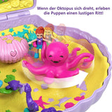 Polly Pocket-Aufbewahrungsbox, Muscheltasche mit 2 Puppen und 1 U-Boot-Polly Pocket-Meerjungfrau-Spielzeug, ab 4 Jahren, GNH11