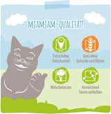 MjAMjAM – Premium Nassfutter für Katzen – Zarte Ente und Geflügel mit köstlichen Karotten, 1 Packung (1 x 400 g), getreidefrei mit extra Fleisch