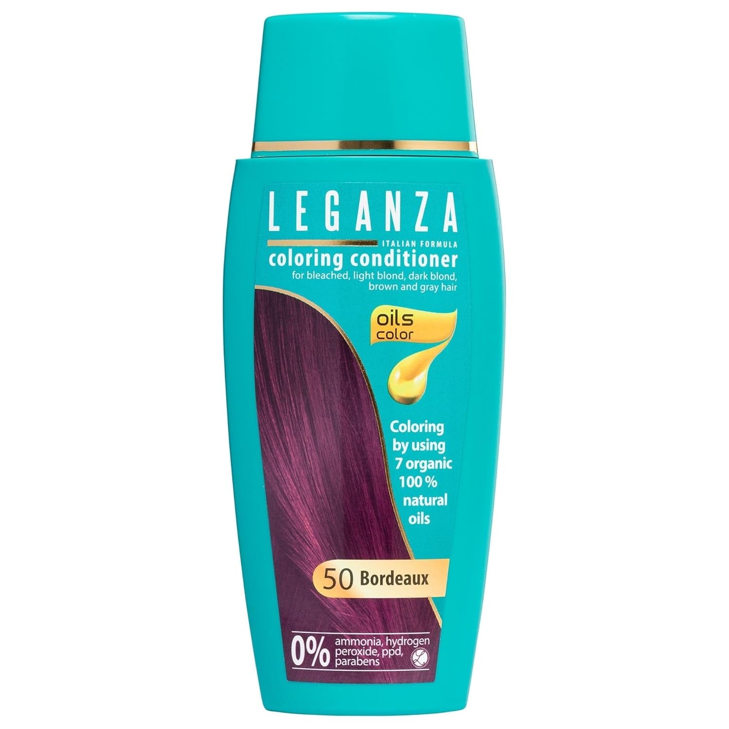 Leganza Natural Balm Haarfärbemittel Farbe 71 Café Latte | Haarfärbemittel ohne Ammoniak | Angereichert mit 7 natürlichen Ölen | 150 ml Naty Shop 50 Bordeaux Haarfärbemittel