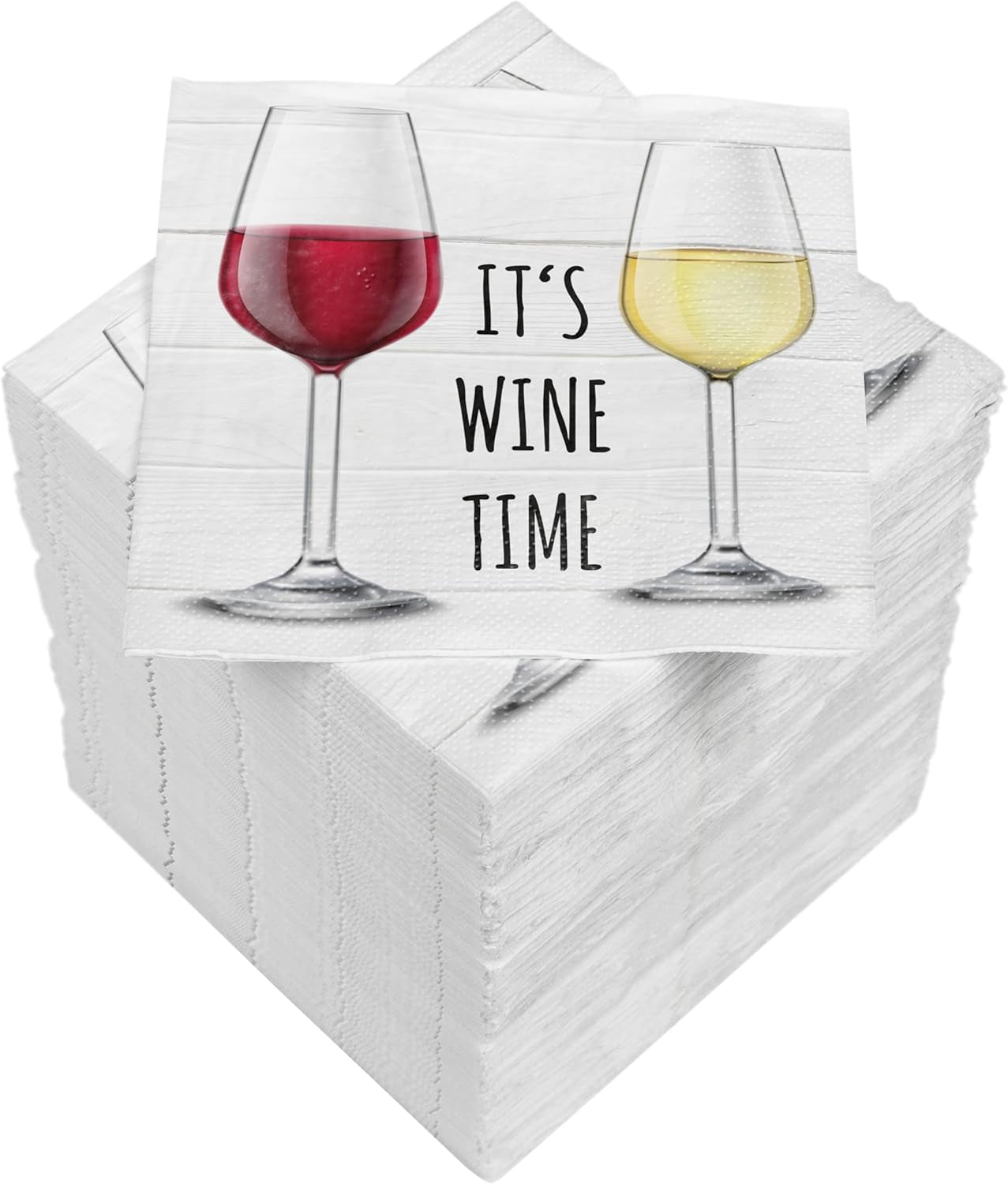 HEKU Cocktailservietten „Schön Dass Du Da Bist“, 3-lagig, 25X25Cm, 150 Stück I Elegantes Design I Ideal für Feiern I Praktisch verpackt