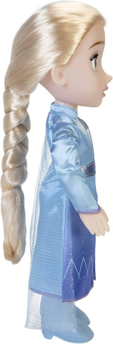 Disney Frozen 2 Elsa Reisepuppe, 35 cm große Puppe mit Kleid im Kultfilm-Stil, Stiefeln und langen geflochtenen Haaren für zusätzlichen Spielspaß, für Mädchen ab 3 Jahren