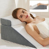 Lesekissen und Federbeinerhöhungskissen, Memory-Schaum-Kissen für Nacken, Rücken und Beine, multifunktionales abnehmbares Kissen für Bett, Sofa, Sitzen, Schlafen und Ausruhen, 58 x 55 x 28 cm