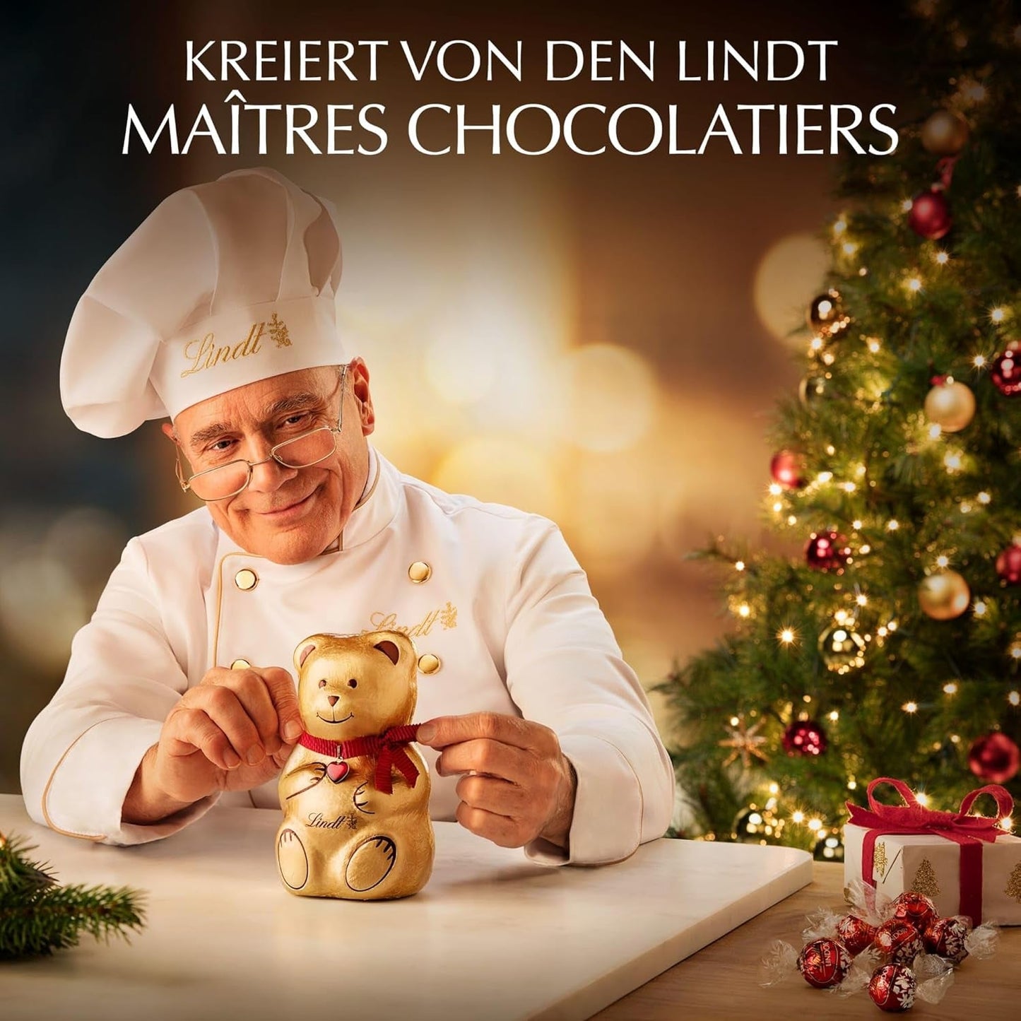 Lindt-Schokolade | Schachtel Weihnachtspralinen | 200g Verschiedene Weihnachtspralinen umhüllt von feinster Vollmilchschokolade | Schokoladengeschenk zu Weihnachten