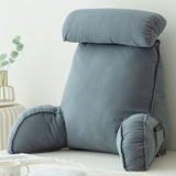 Lesekissen mit Armlehnen, Sofa-Rückenkissen, Bücherkissen fürs Bett, mit abnehmbarer Nackenrolle, Stuhlstützkissen zum Entspannen, Spielen, Lesen, Fernsehen