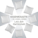 Traumnacht Bequemes Roulette-Kissen, 4er-Set, mit gestepptem Bezug und Schaumstofffüllung, 40 x 40 cm, Öko-Tex-zertifiziert, hergestellt nach dem deutschen Qualitätsstandard Naty Shop Standardkissen