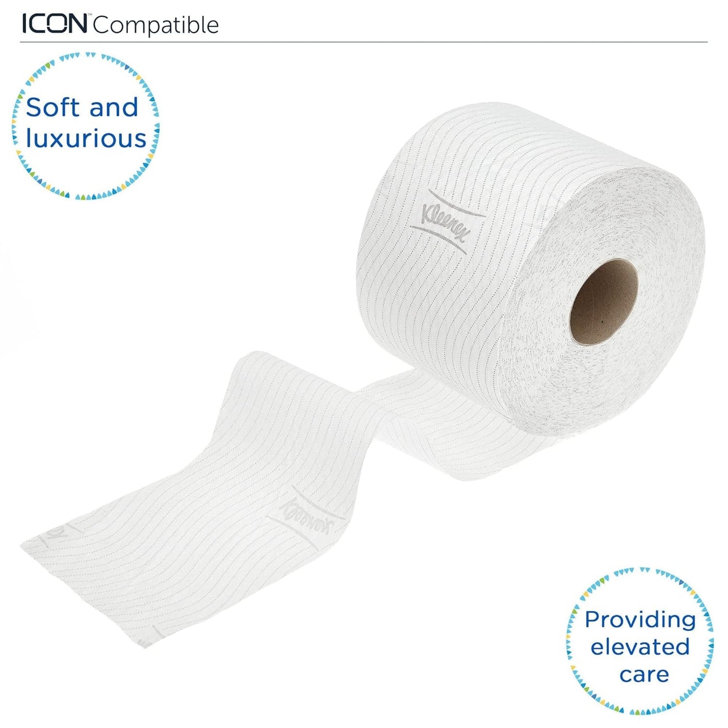 Kleenex Standard Roll 8441 Toilettenpapier – 2-lagiges Toilettenpapier – 6 Packungen mit je 6 Rollen x 600 Blatt, weiß (36 Rollen/21.600 Blatt insgesamt)