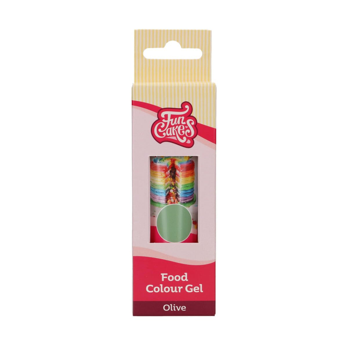 Funcakes Gel Olive Lebensmittelfarbe: Hochkonzentrierte Lebensmittelfarbe für Teig, Creme, Fondant und Marzipan. Einfache Dosierung. Ein einziger Tropfen, um lebendige Farben zu erzeugen. Halal. 30 g.