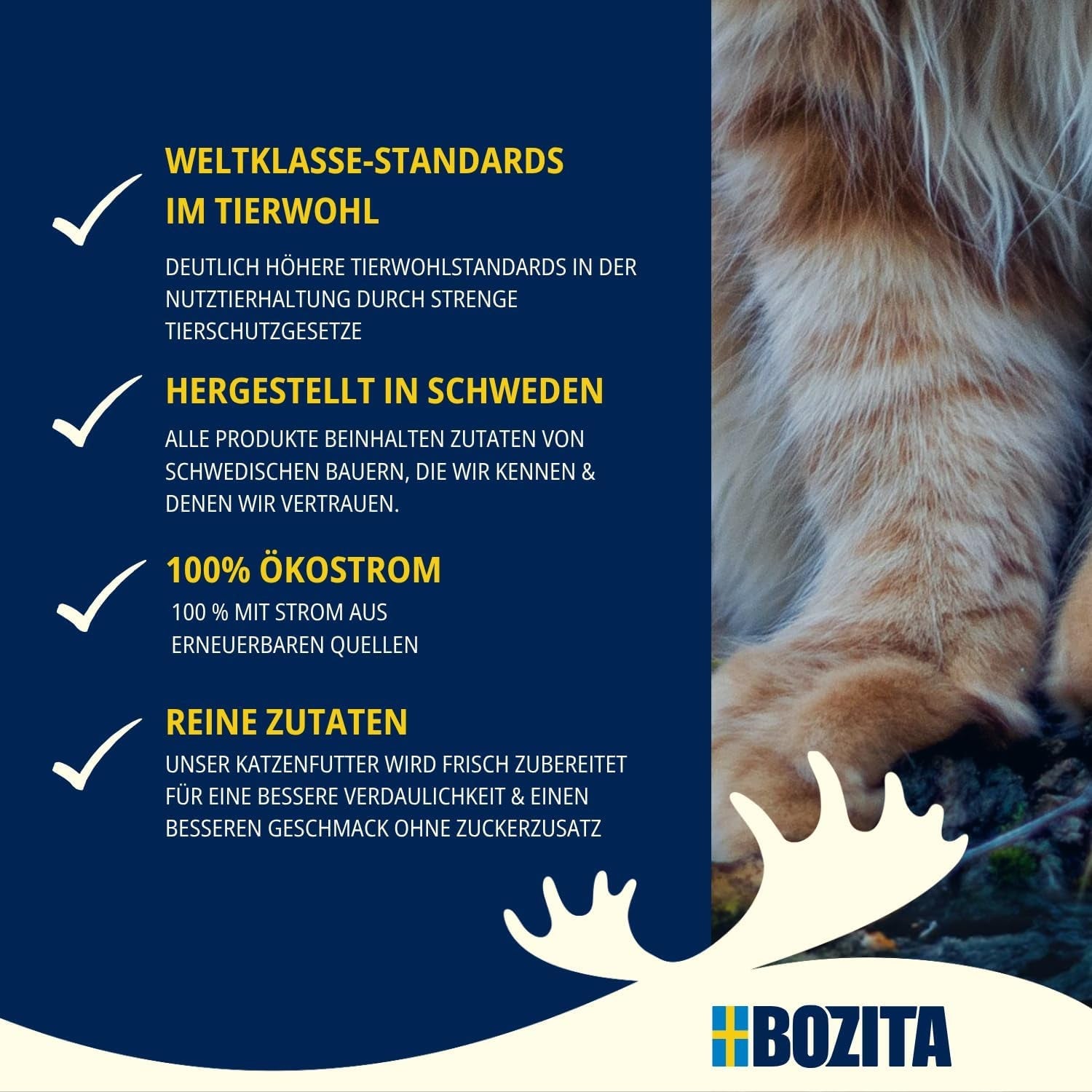 Bozita Mousse Ocean Mix – 12 x 85 g Nassfutter für Katzen mit Thunfisch, Lachs oder gelbem Kabeljau – getreidefrei, zuckerfrei und künstliche Farbstoffe – mit Postbiotika für eine gesunde Darmflora