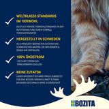Probierpaket Bozita Tetra in Soße mit viel Huhn, Holzkohle und viel Huhn und Rindfleisch in Gelee – 4+2-6x370g Getreide- und zuckerfreies Futter für sterilisierte Katzen mit 7,5 % Eiweiß und 5 % Fett