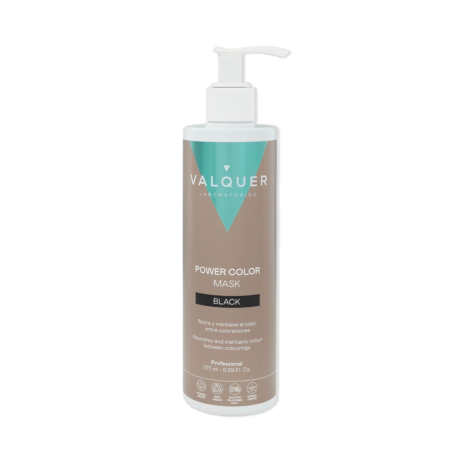 Valquer Power Color Mask vegane und silikonfreie Formulierung Verleiht Haarfarbe 290 ml Schwarz Naty Shop Haarmaske Schwarz 290 ml (1er Pack)