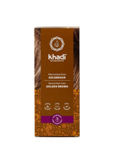 khadi GOLDBRAUN Pflanzenhaarfarbe, leuchtender Bernstein bis weich und glänzend, goldbraune Haarfarbe, 100 % natürliche Pflanzenhaarfarbe, natürlich und vegan, zertifizierte Naturkosmetik, 100 g, Naty Shop Goldbraune Haarfarbe, 100 g (1 Packung), einzeln