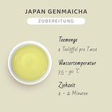 Genmaicha japanischer Grüntee mit geröstetem Reis, 50 % Kagoshima Sencha, hochwertiger loser Grüntee, traditionelle Mischung, ohne Zusatz von Aromen, 100 g | Wondertea Japanischer Grüntee Genmaicha