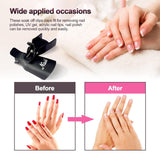 Hanyousheng Nagellackentferner Clips, Nagel Clips, 10 Stück Schwarz Nagelclips, Nagel Klammer, Nails Art ​Gel Cap, Soak Off Clip Cap UV Gel Poliermittel Entferner Wrap Nail Tool