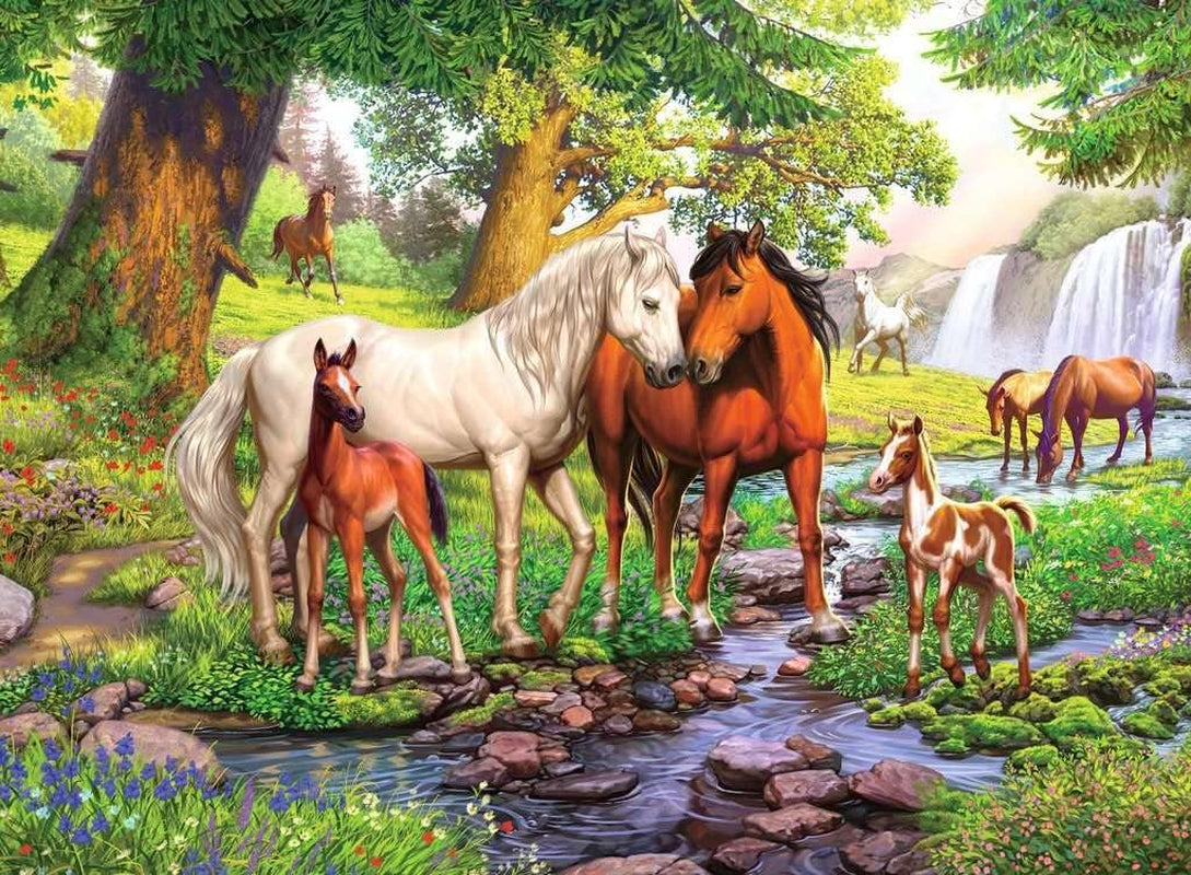 Ravensburger Kinderpuzzle - 12904 Wilde Pferde am Fluss - 300-teiliges Pferdepuzzle für Kinder ab 9 Jahren im XXL-Format Puzzle Naty Shop