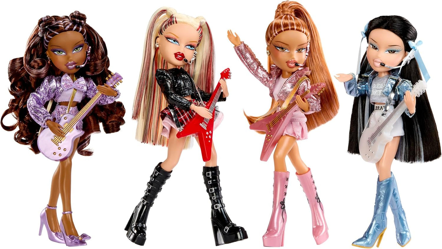 BRATZ Pop Starz Yasmin – Modepuppe mit Sammelanhänger, Outfit und Musikzubehör