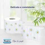 Regina Cartacamomilla – 8 Rollen Toilettenpapier, 300 flauschige Blätter, 3-lagig, weich und fest, recycelbare Papierverpackung