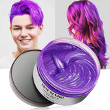 Temporäre Haarfarbe, Styling-Haarton für Männer und Frauen, natürliche Haarpomade, Haarfärbewachs für Party, Cosplay und Halloween, 4,23 oz (Silbergrau) Naty Shop Violetter Haarfarbstoff