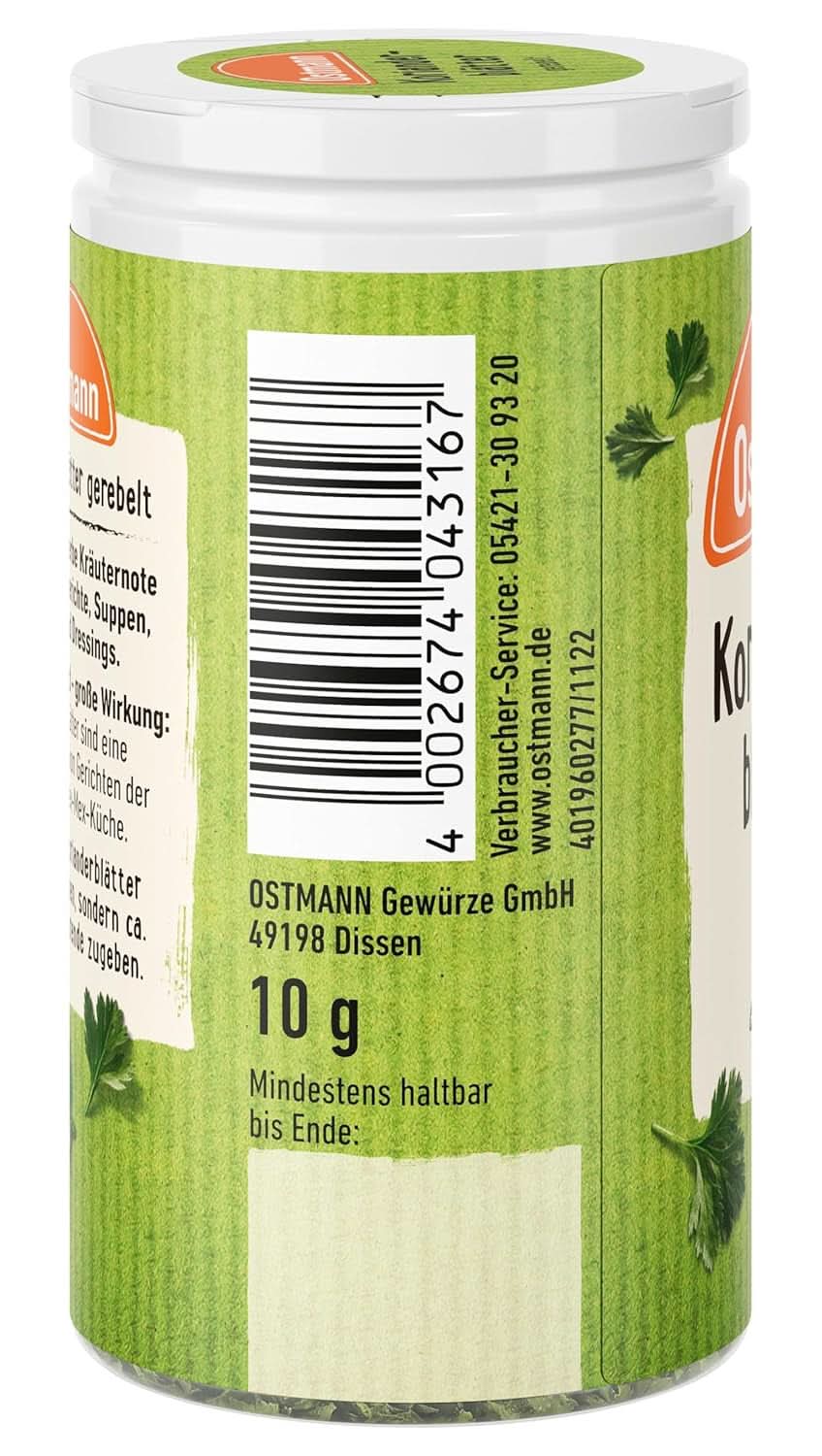 Ostmann - Korianderblätter, 10 Gramm Condimente Naty Shop