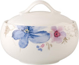 Villeroy & Boch Mariefleur Gris Basic Zuckerdose, Premiumporzellan, weiß/multicolor