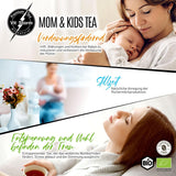 VITSTORM® BIO TEE Mom & Kids – Tee für Frauen und Stillende – Rooibos, Apfel, Fenchel, Zitronenmelisse, Alchemilla, Erdbeere – Entspannender Tee – Fruchtig und lecker – Koffeinfrei – Kräutertee 100 g