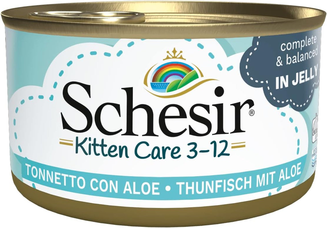 Nassfutter für Katzen Cat Jelly Kitten Thunfisch mit Aloe Vera, Gelee, 24 Boxen x 85 g