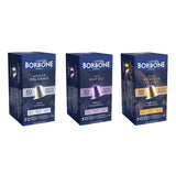 Caffè Borbone Verkostung Kit, 90 Aluminiumkapseln: 30 Mia Napoli, 30 Ciao Venezia, 30 Magica Palermo, (3 x 30 Stück) – Kompatibel mit Kaffeemaschinen für den Hausgebrauch der Marke Nespresso®*