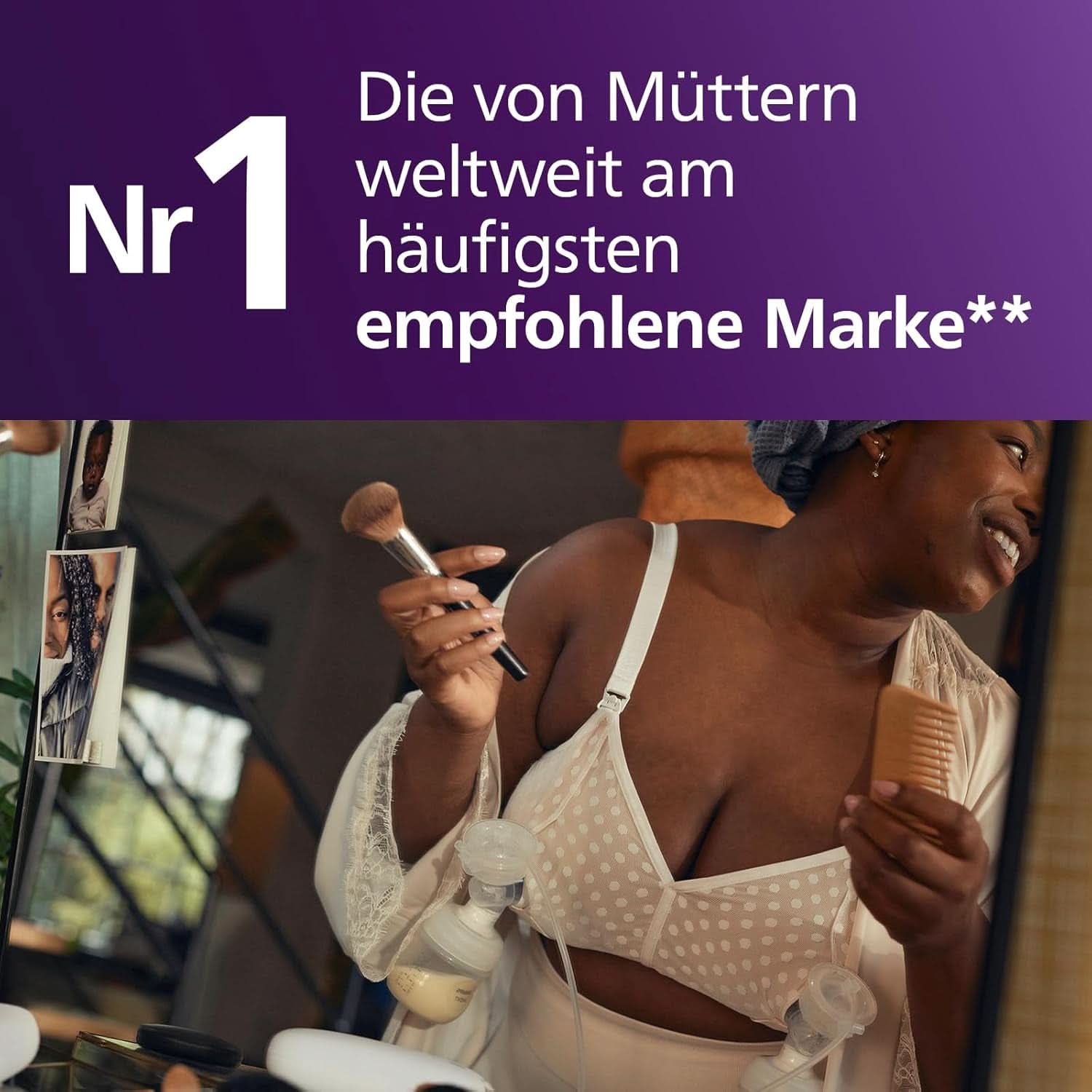Philips Avent Elektrische Natural Motion Milchpumpe - Set Zum Abpumpen, Aufbewahren Und Füttern Inkl. Flaschen, Schnuller Und Becher (Modell SCD340/31) Lebensmittel- und Stillzubehör Bebe Naty Shop