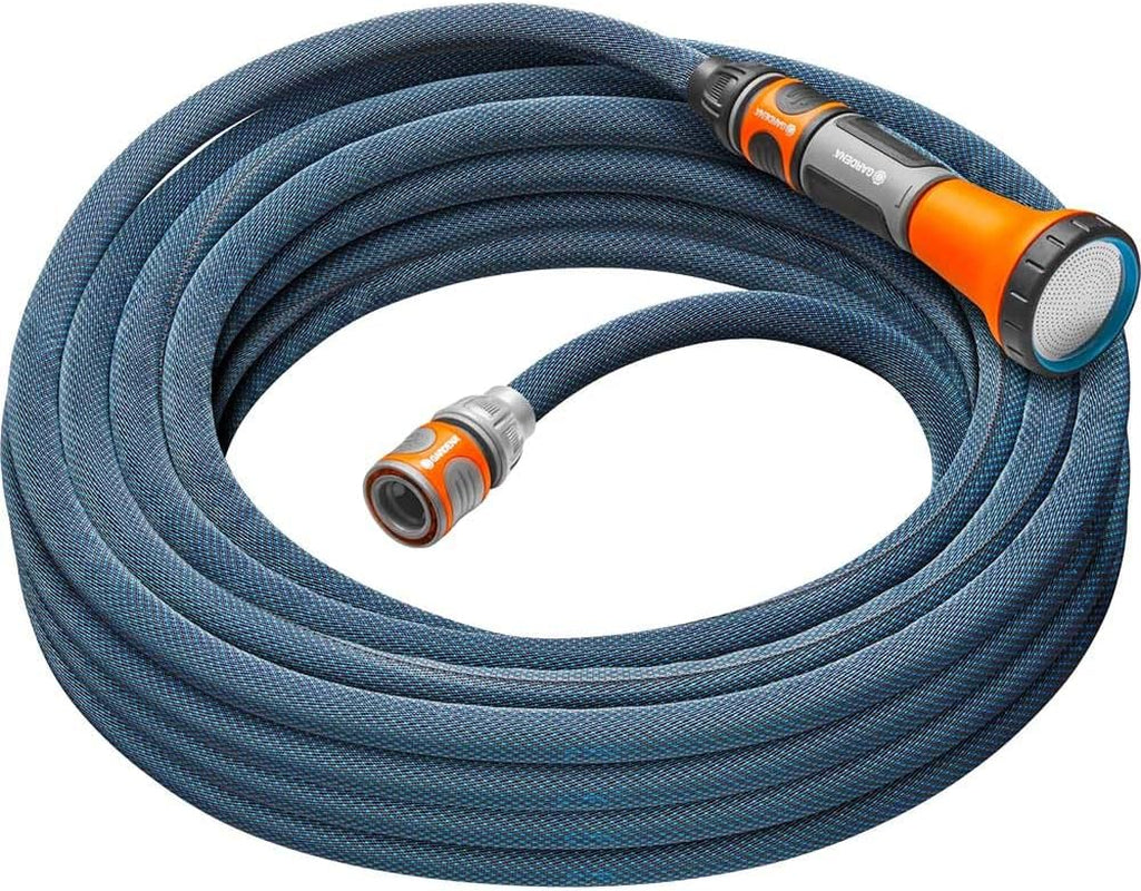 Gardena Liano Xtreme 1/2 Zoll Set, 15m: Extrem robuster Textil-Gartenschlauch mit leichtem, wetterfestem PVC-Innenschlauch (18465-20)