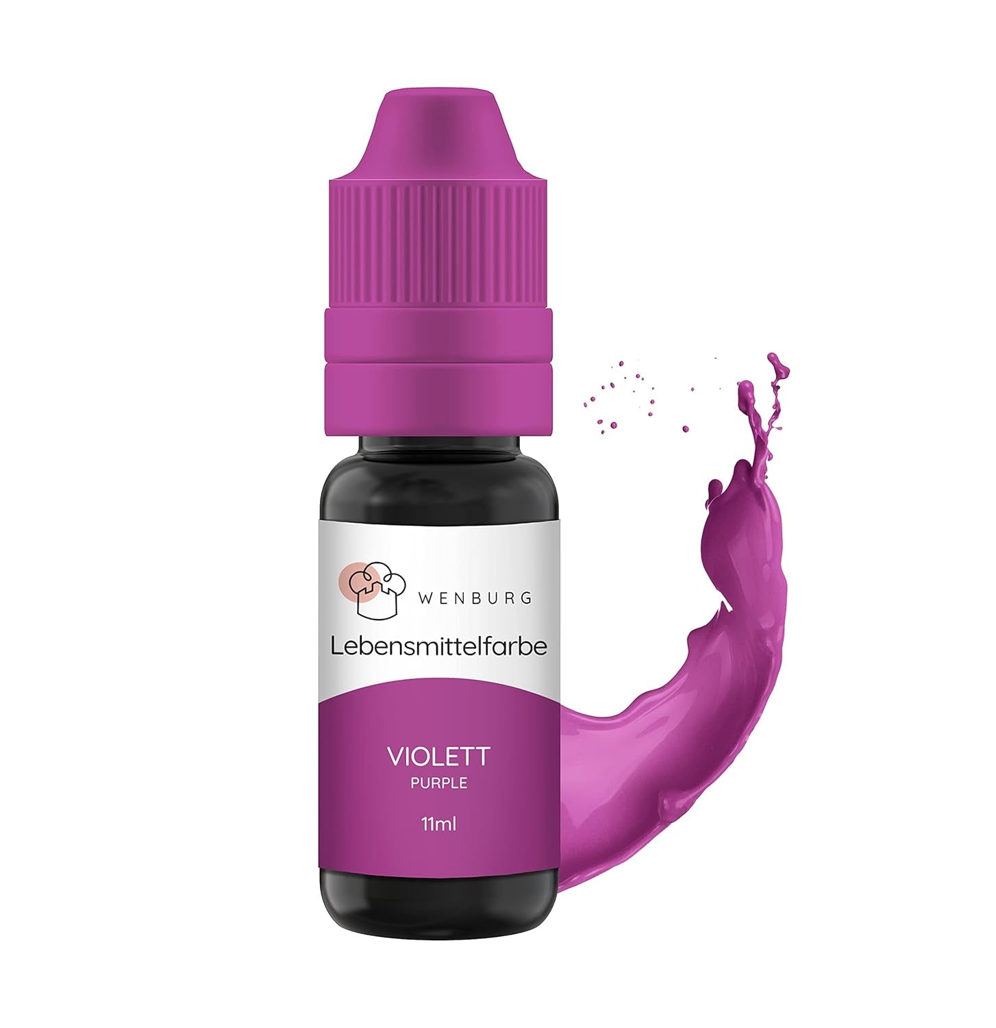 Wenburg Lebensmittelfarbe, Glitzer, 11 ml, konzentriert, hergestellt in der EU, flüssig. Zum Färben von Teig, Getränken, Aromen, Schleim – goldene Glitzer-Lebensmittelfarbe – goldene Kuchenfarbe – goldene Glitzer