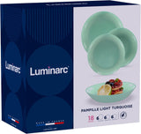 Pampille Türkis Opal Geschirrset, 18-teilig – 6 Personen, türkis