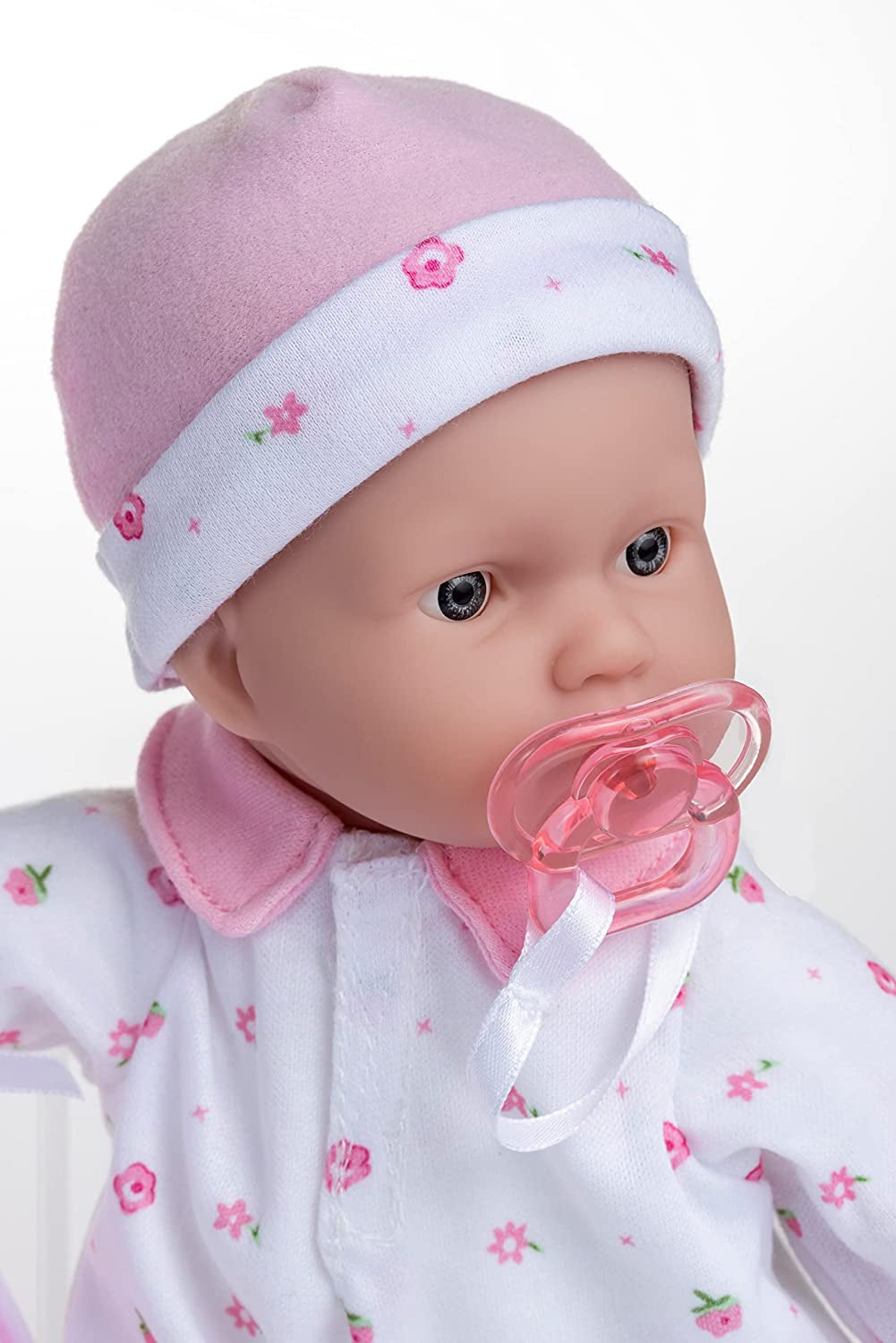 JC Toys La Baby Kaukasisches Babypuppen-Set – 28 cm große, weiche, waschbare Puppe, abnehmbares rosa Outfit mit Mütze, Decke und Schnuller, für Puppen ab 12 Monaten, Naty Shop