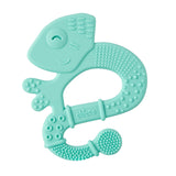 Chicco Soft&Clean Beißring Eidechse, blau, 2M+