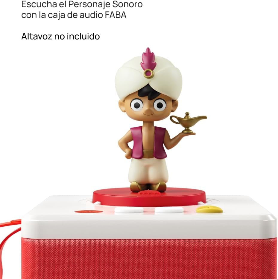 Klangfigur – Aladdin und die wunderbare Lampe – Geschichten und Klanggeschichten – Spielzeug, Lerninhalt, auf Spanisch, für Mädchen und Jungen im Alter von 4–6 Jahren. Bebe Naty Shop Toys