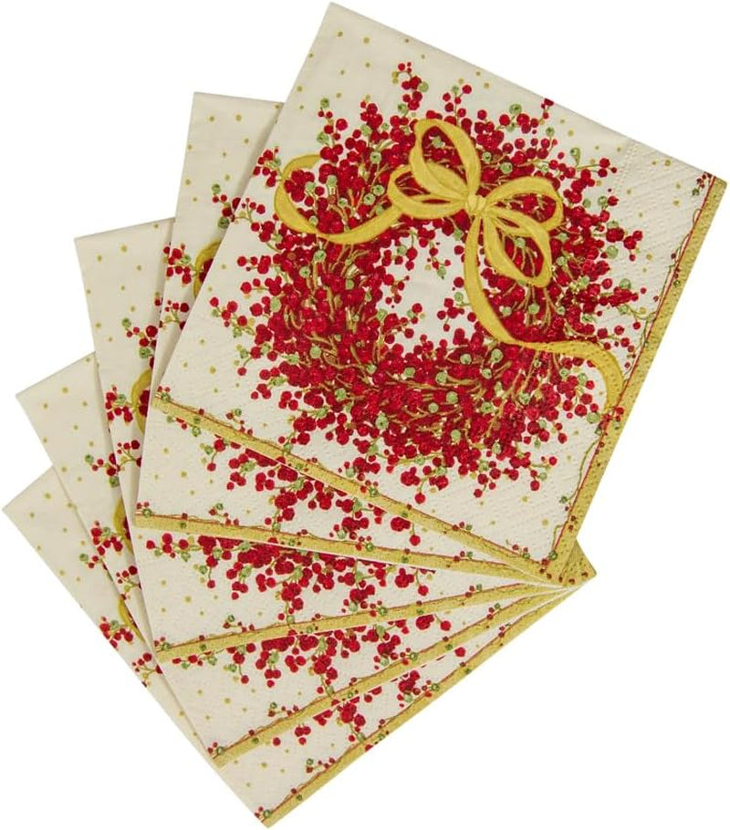 8070C Dreilagige Papierservietten, 20 Stück, 25 x 25 cm, Pfefferbeere