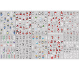 JMEOWIO Nagelsticker Glitzer Weihnachten 10 Blatt Nail Art Sticker Selbstklebend Nagelaufkleber Schneeflocken Winter Dekoration Nageldesign Zubehör
