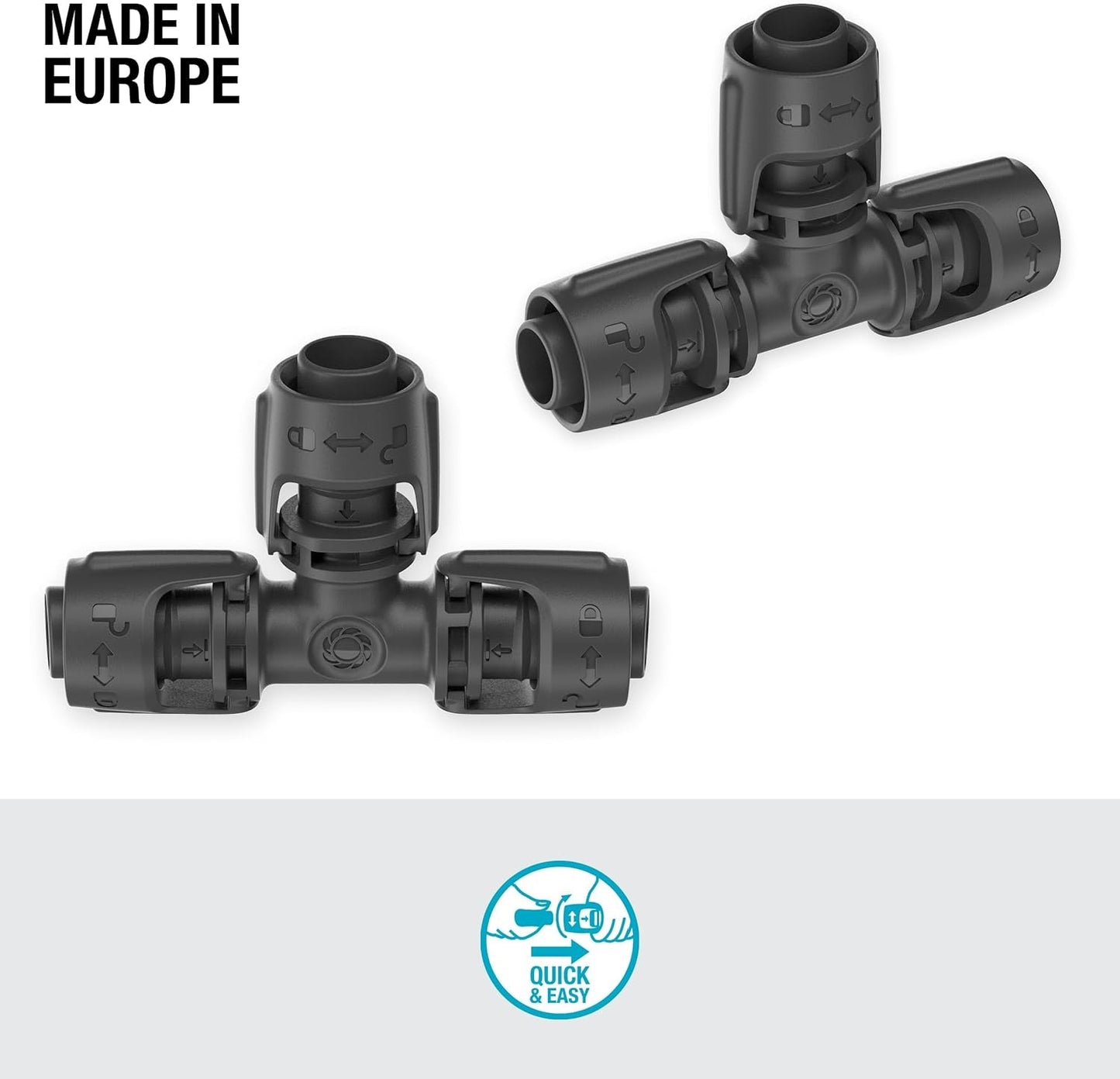 Gardena Micro-Drip-Bewässerungssystem T-Stück 13 mm (1/2 Zoll): Anschluss für 13 mm Zulaufrohre, T-Abzweig, automatische Bewässerung, wiederverwendbar (13201-20)
