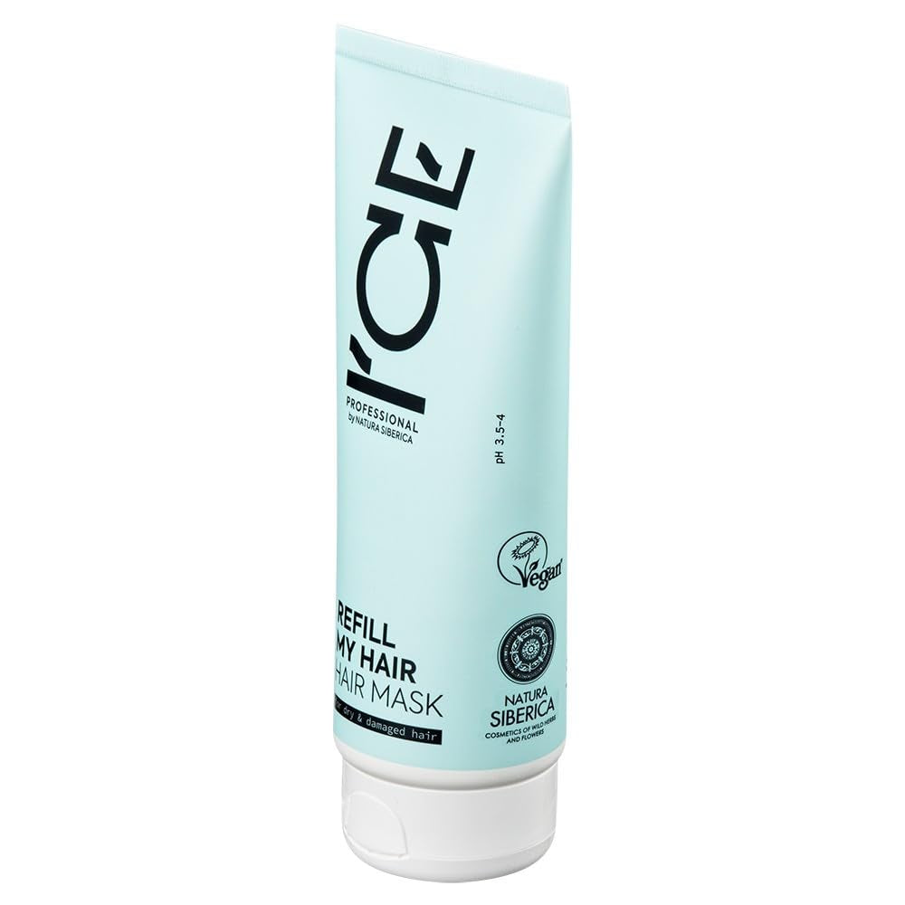 NATURA SIBERICA ICE Refill My Hair Mascarilla Caplar Cabello SECO 200 ml Haarmaske Naty Shop