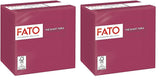 - Einweg-Papierservietten, ideal für Vorspeisen und Cocktails, Packung mit 100 Servietten, Größe 24 x 24, 4-lagig, 2-lagig, Bordeaux-Farbe, 100 % reines Zellulosepapier, FSC-zertifiziert