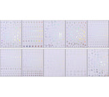JMEOWIO Nagelsticker Mond Stern Schlange 10 Blatt Nail Art Sticker Selbstklebend Nagelaufkleber Aurora Dekoration Nageldesign Zubehör