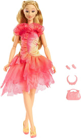 Mattel Wicked Glinda Modepuppe und Zubehör mit blonden Haaren, verschiedenen möglichen Posen und abnehmbarem Ballkleid-Look, HXT63
