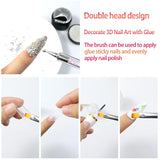 Sularpek 5 Stück Nagel Pinsel, Nageldesign Pinsel, Dotting Tool, Nail Art Liner Pinsel, Nagelverlängerung Gelpinsel, Nagelbürste Für Punktierungen, Zeichnen, Für DIY Nail Art Design
