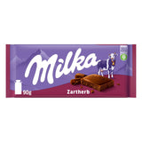 Milka Zartherb - Alpenbittermilchschokolade mit zarter Kakaonote im Multipack - 25 x 90g