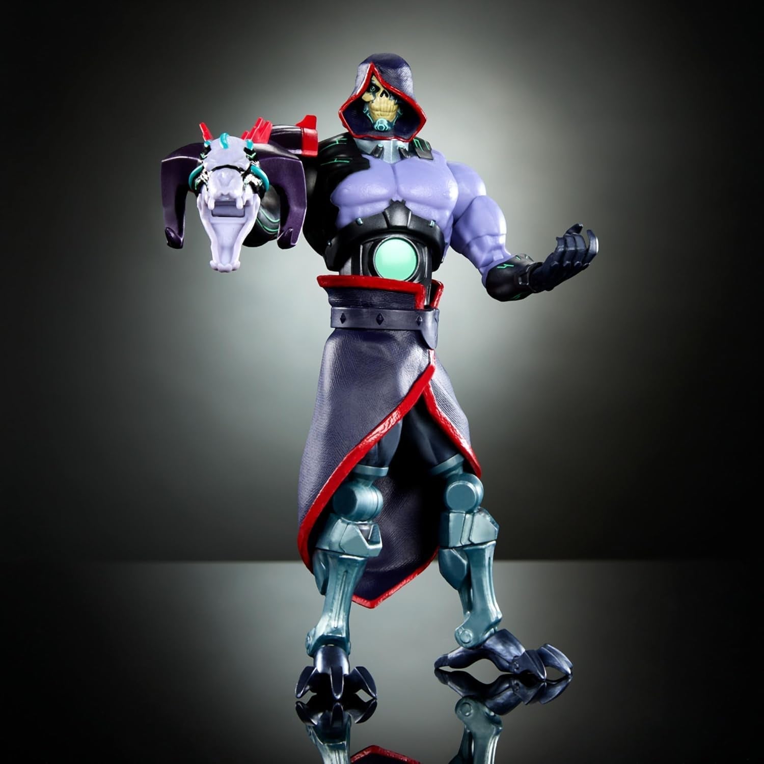 Masters of the Universe: Revolution Masterverse Skeletor Actionfigur Sammelfigur mit 30 Bewegungspunkten und beweglichem Roboterarm Motu Toy HYC46 Actionfiguren Naty Shop
