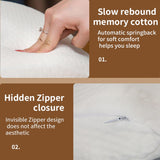 MINGZE Multifunktionales Memory-Schaum-Kissen, Nackenkissen, Schaumstoff, U-förmiges Nackenkissen mit Schleife, langsames Rebound-Schlafkissen, Rebound-Druckkissen, Kissen aus Eisseide für Hand- und Nackenschutz, zervikale orthopädische Kissen, Naty Shop
