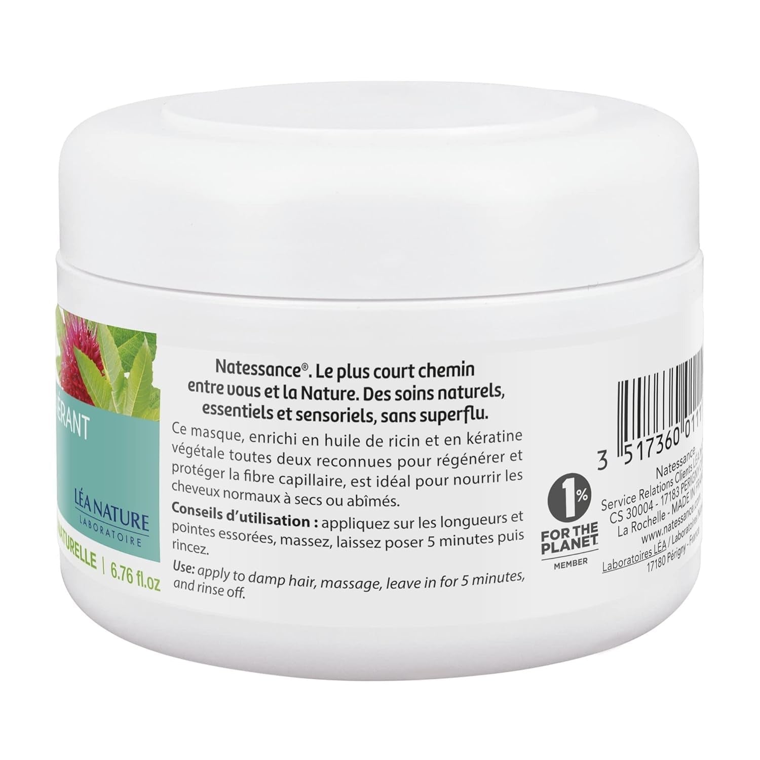 Mask Sublimateur à l'Huile de Ricin et Kératine Végétale 200 ml Haarmaske Naty Shop
