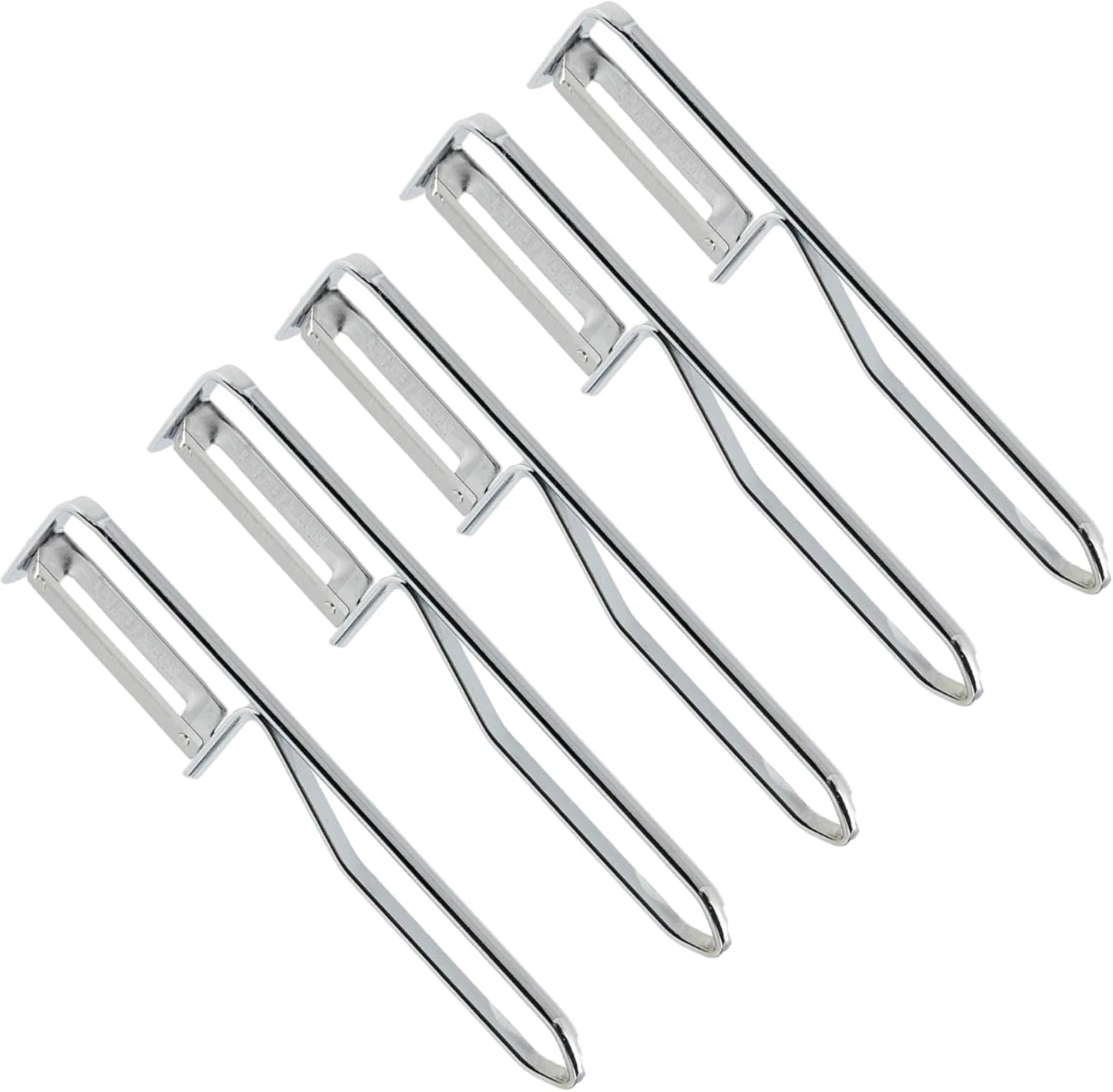 Fackelmann Universalschäler, Edelstahlklinge Schäler Naty Shop Sparschäler Set 5-teilig
