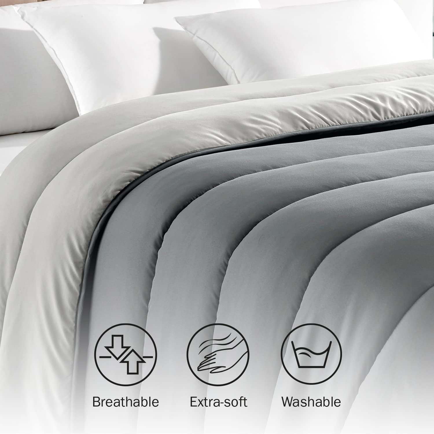 Pikolin Home - Wendedecke 300 G - Zweifarbige nordische Füllung - Für Bett 150 - Gemütlich, warm, atmungsaktiv, Senfgelb, 240 x 220 cm Steppdecken und Steppdecken Naty Shop